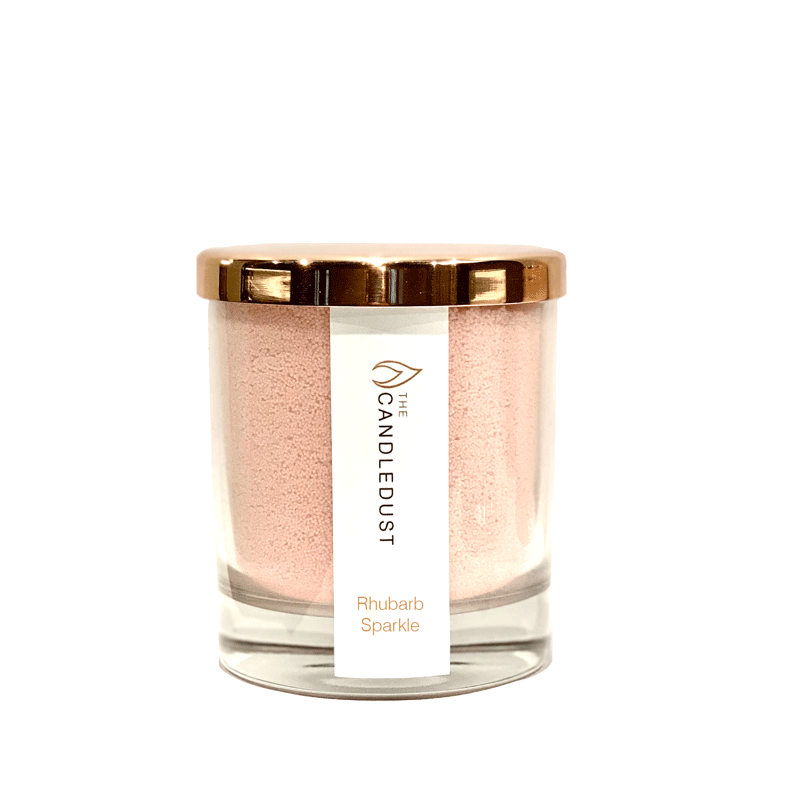 Powdered Candle in Glass (Rhubarb Sparkle) 160g